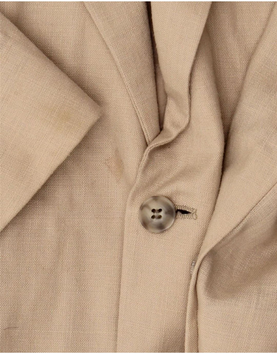 Marks & Spencer Mens 2 Button Blazer Jacket UK 44 XL Beige Linen