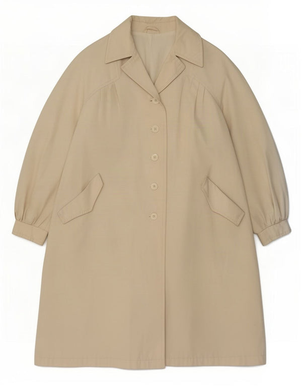 Vintage Womens Overcoat UK 14 Medium Off White
