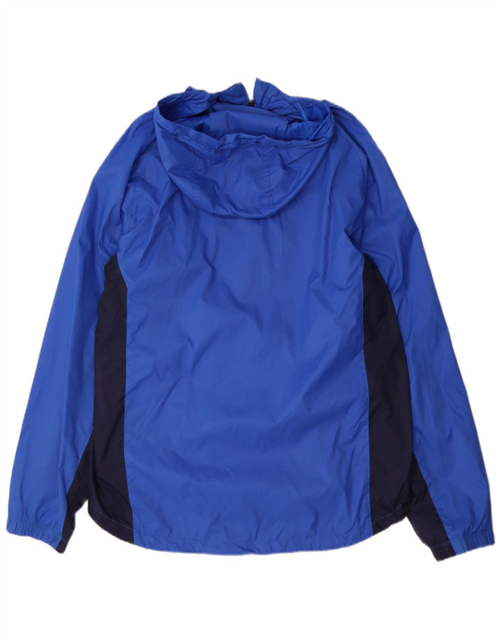 Nike Mens Hooded Rain Jacket UK 38 Medium Blue Colourblock Nylon