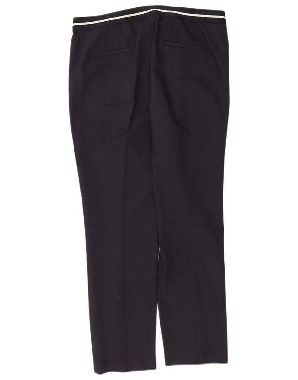 Zara Womens Tapered Chino Trousers XL W36 L28 Navy Blue