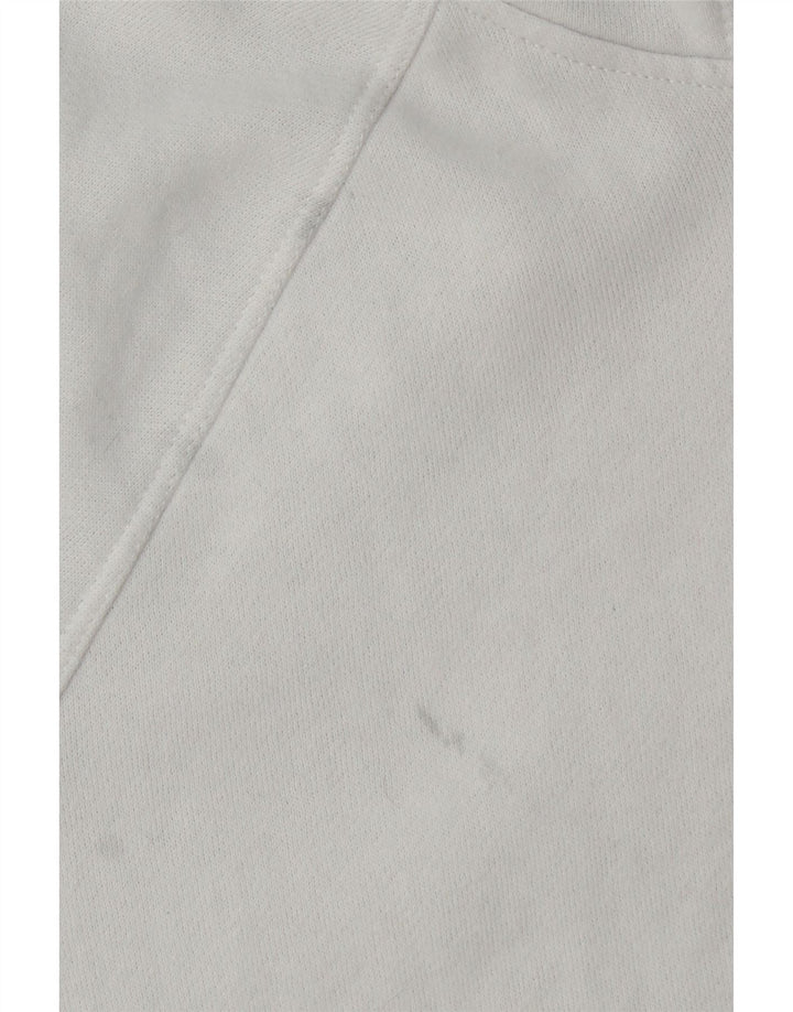 Calvin Klein Womens Crop Oversized Hoodie Jumper UK 10 Small White Cotton