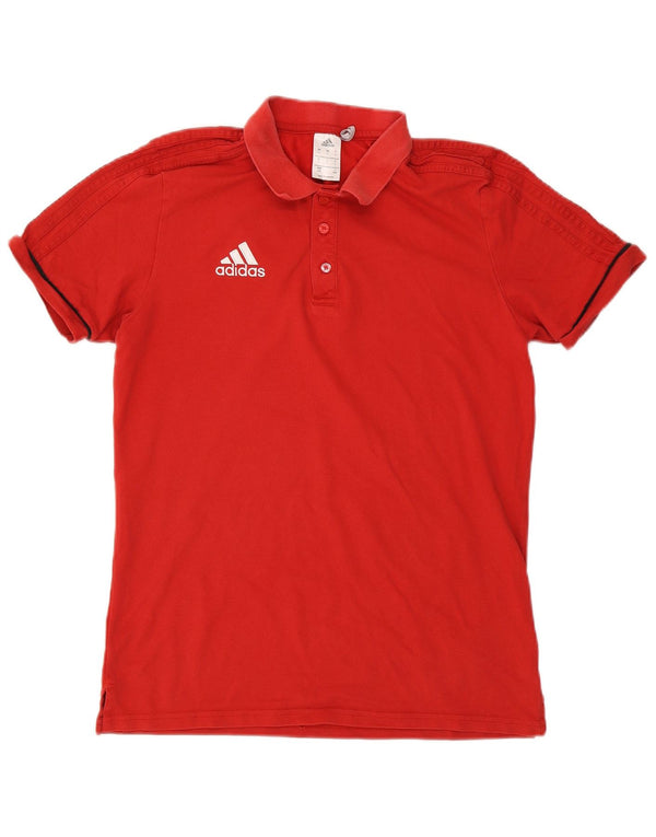 Adidas Mens Climalite Polo Shirt Large Red Cotton