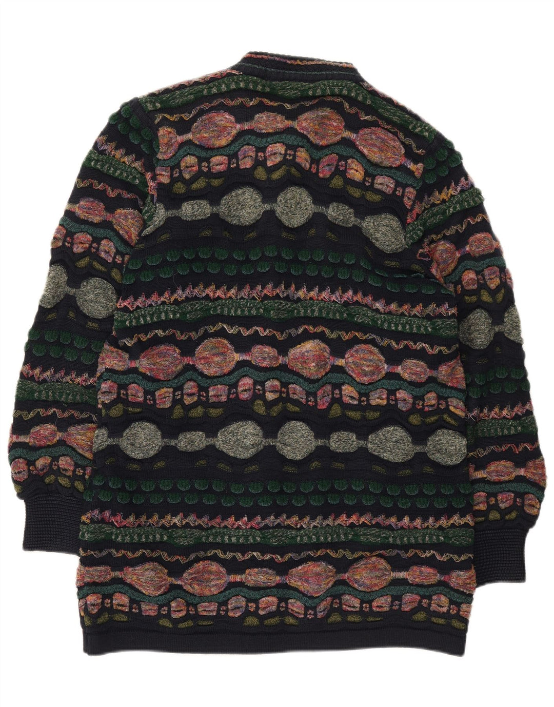 Oskar Haug Womens Cardigan Sweater UK 14 Medium Multicoloured Geometric