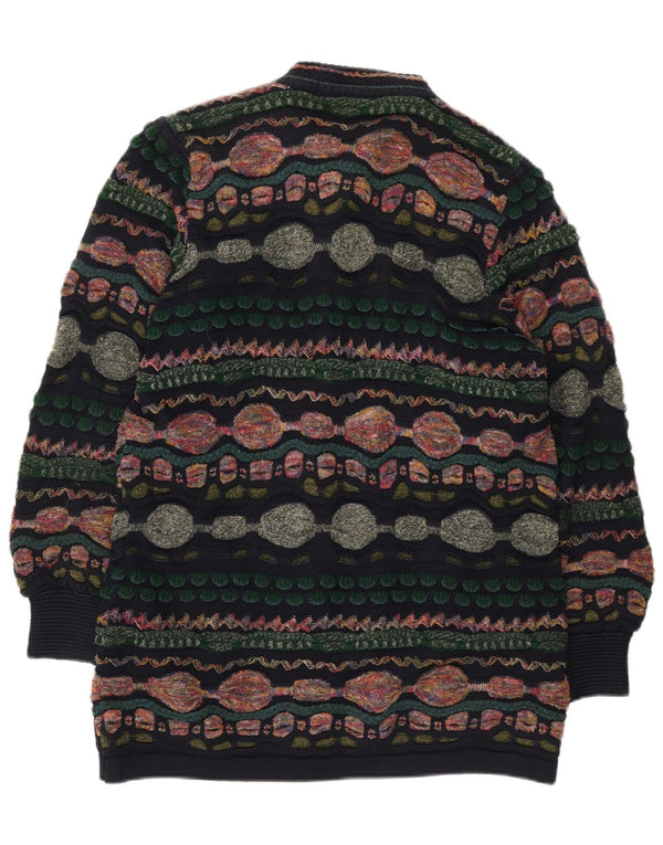Oskar Haug Womens Cardigan Sweater UK 14 Medium Multicoloured Geometric