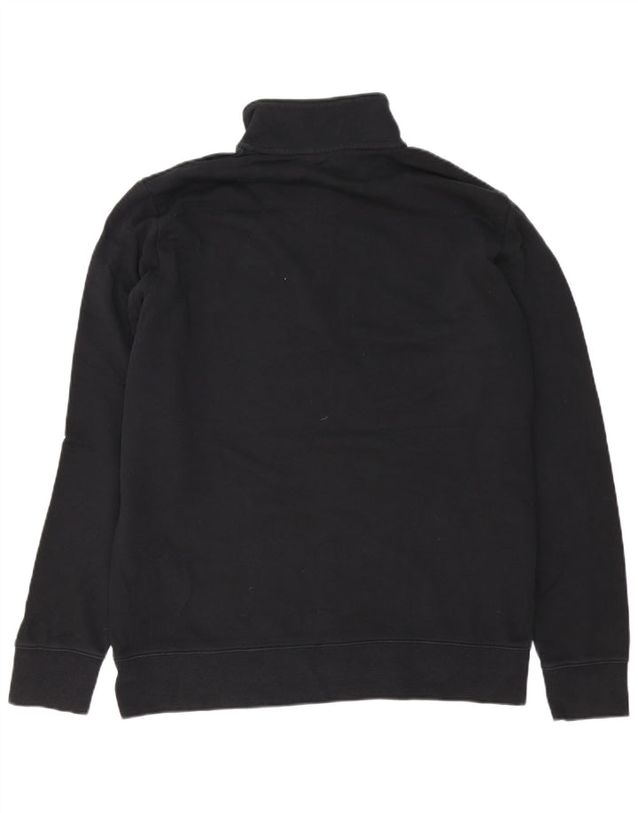 Marks & Spencer Mens 1/4 Zip Sweatshirt Jumper Large Black Cotton