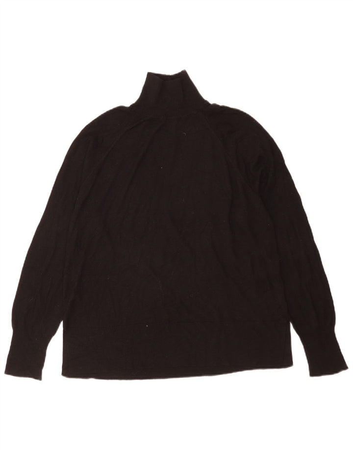 Zara Womens Oversized Turtle Neck Jumper Sweater UK 10 Small Black