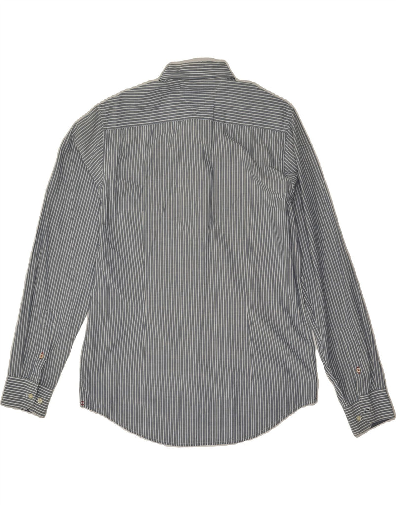 TOMMY HILFIGER Mens Slim Fit Shirt Large Grey Pinstripe Cotton | Vintage Tommy Hilfiger | Thrift | Second-Hand Tommy Hilfiger | Used Clothing | Messina Hembry 