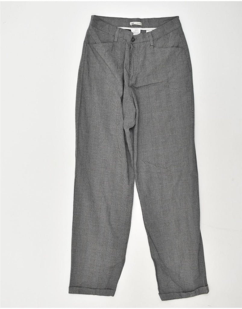 LEE Womens Tapered Suit Trousers US 12 Large W30 L30 Grey Check Cotton | Vintage Lee | Thrift | Second-Hand Lee | Used Clothing | Messina Hembry 