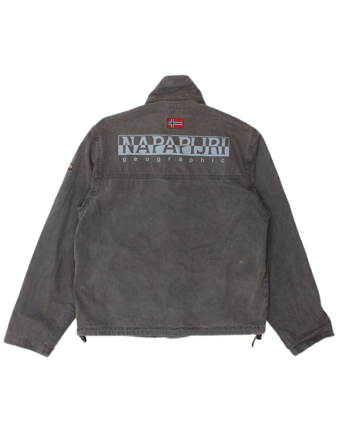 Napapijri Boys Geographic Graphic Bomber Jacket 13-14 Years  Grey Cotton