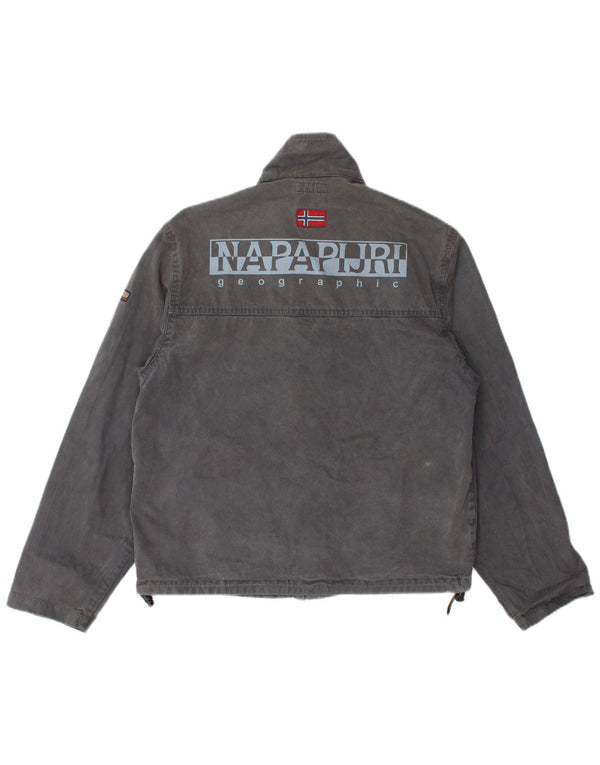 Napapijri Boys Geographic Graphic Bomber Jacket 13-14 Years  Grey Cotton