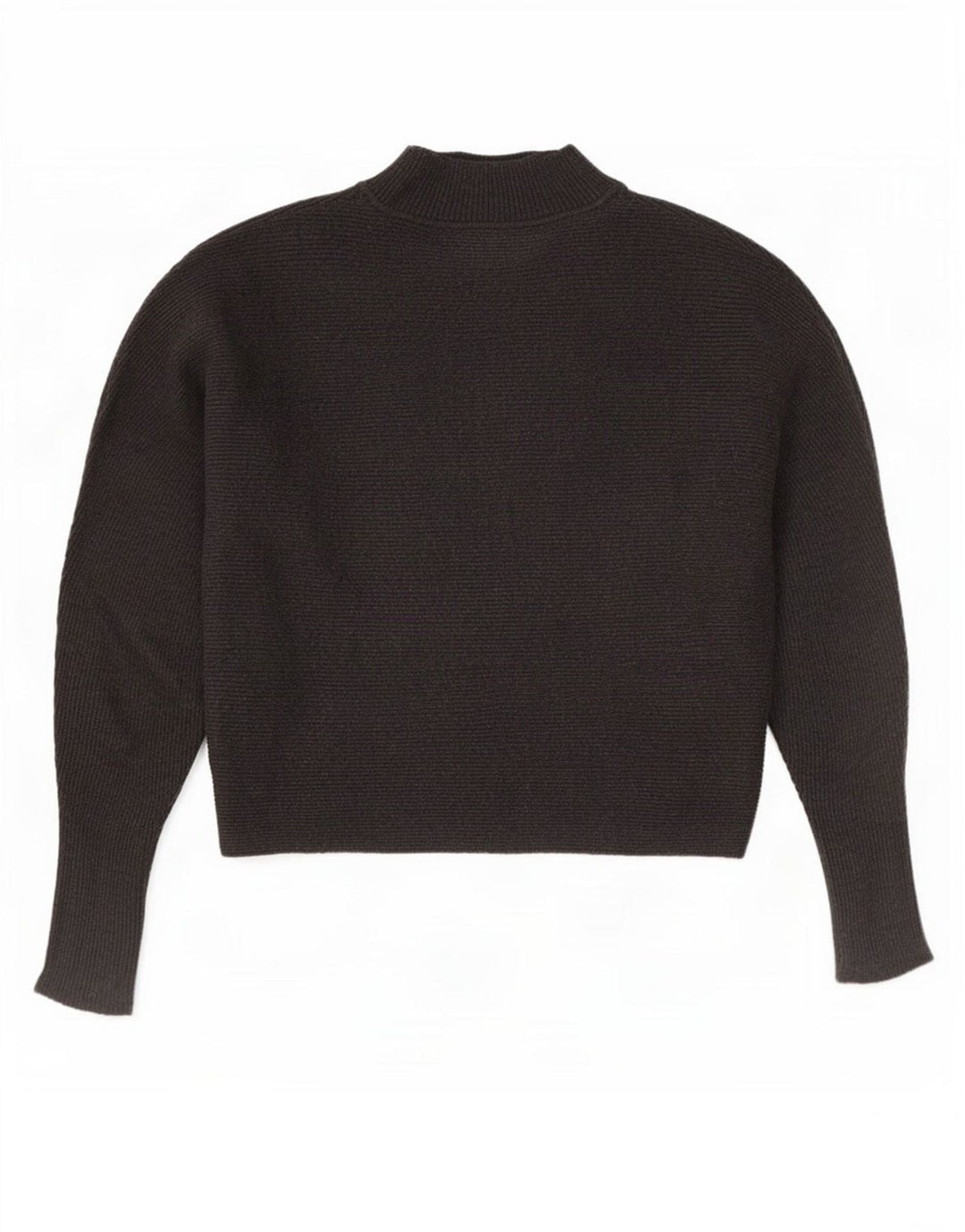 Zara Womens Crop Oversized Turtle Neck Jumper Sweater UK 10 Small Grey