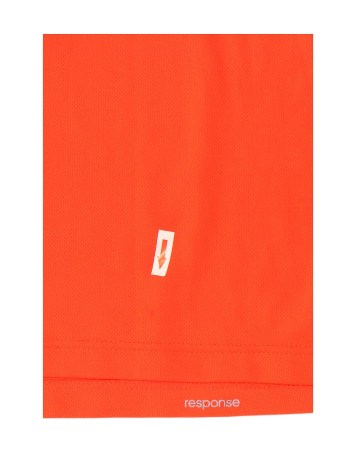 Adidas Mens Climalite T-Shirt Top Large Orange Polyester