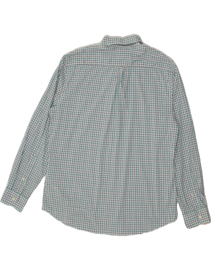 DOCKERS Mens Shirt Large Turquoise Check Cotton Vintage Dockers and Second-Hand Dockers from Messina Hembry 