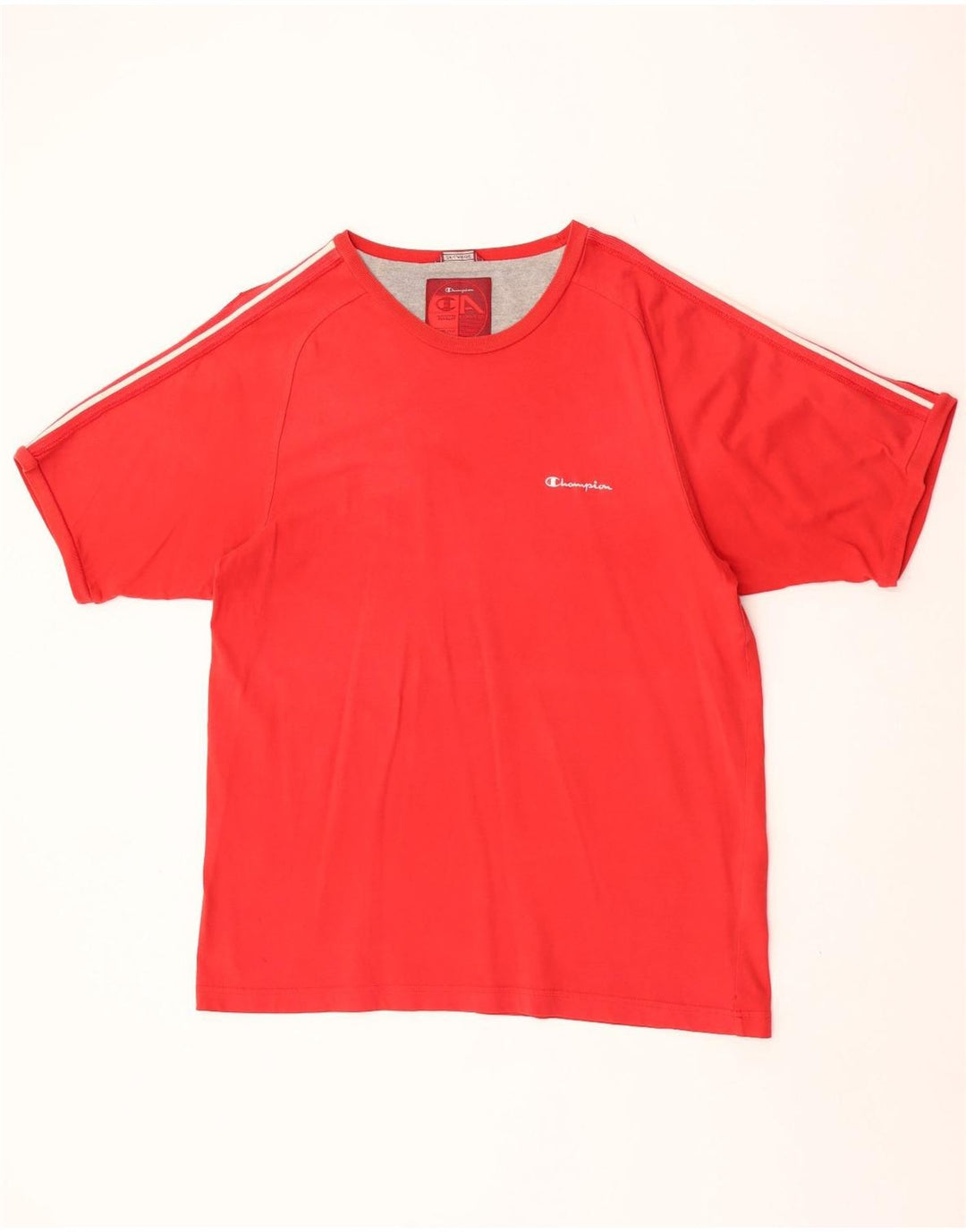 Champion Mens T-Shirt Top 2XL Red Cotton