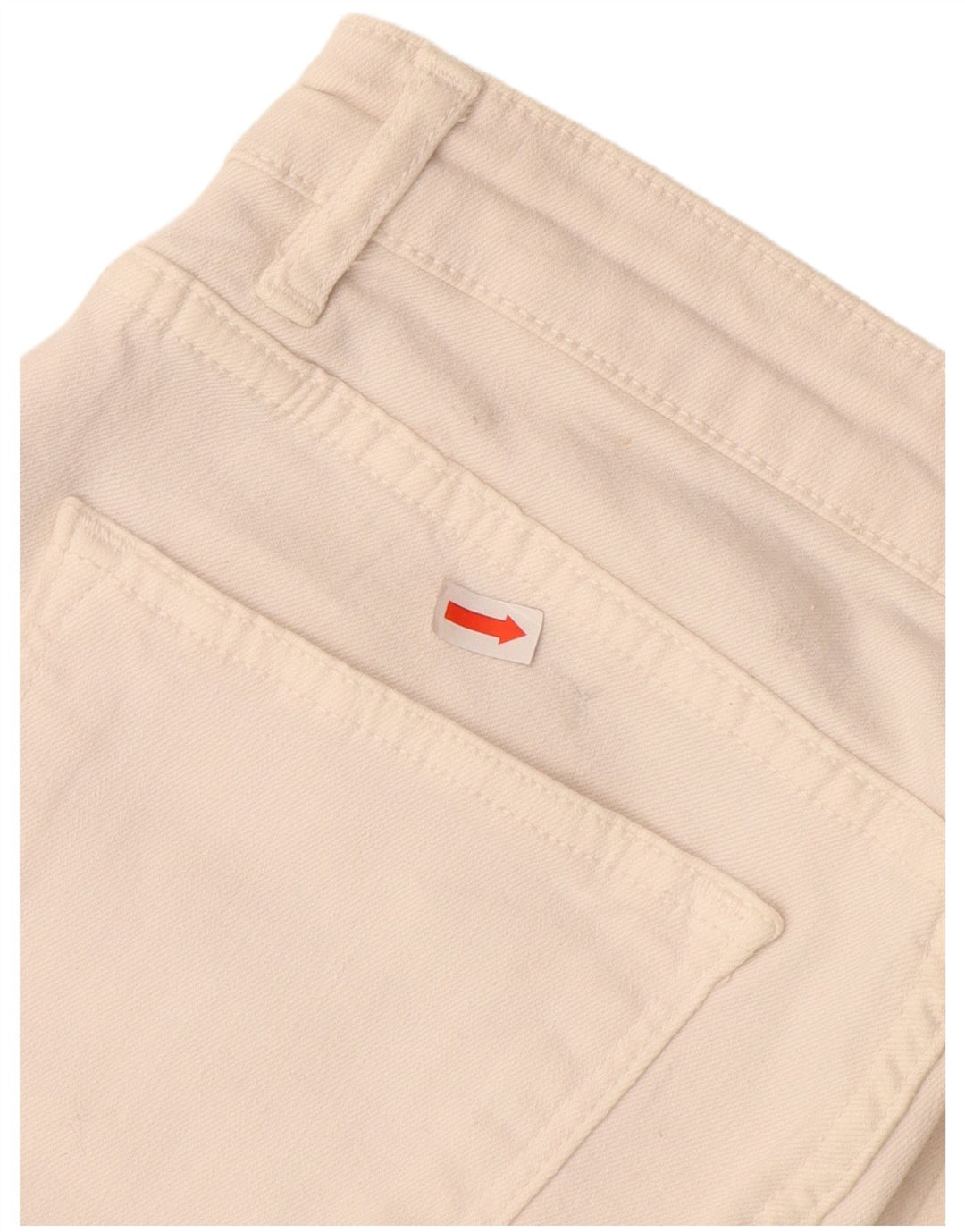 ZARA Womens Bermuda Denim Shorts EU 38 Small W28  Off White