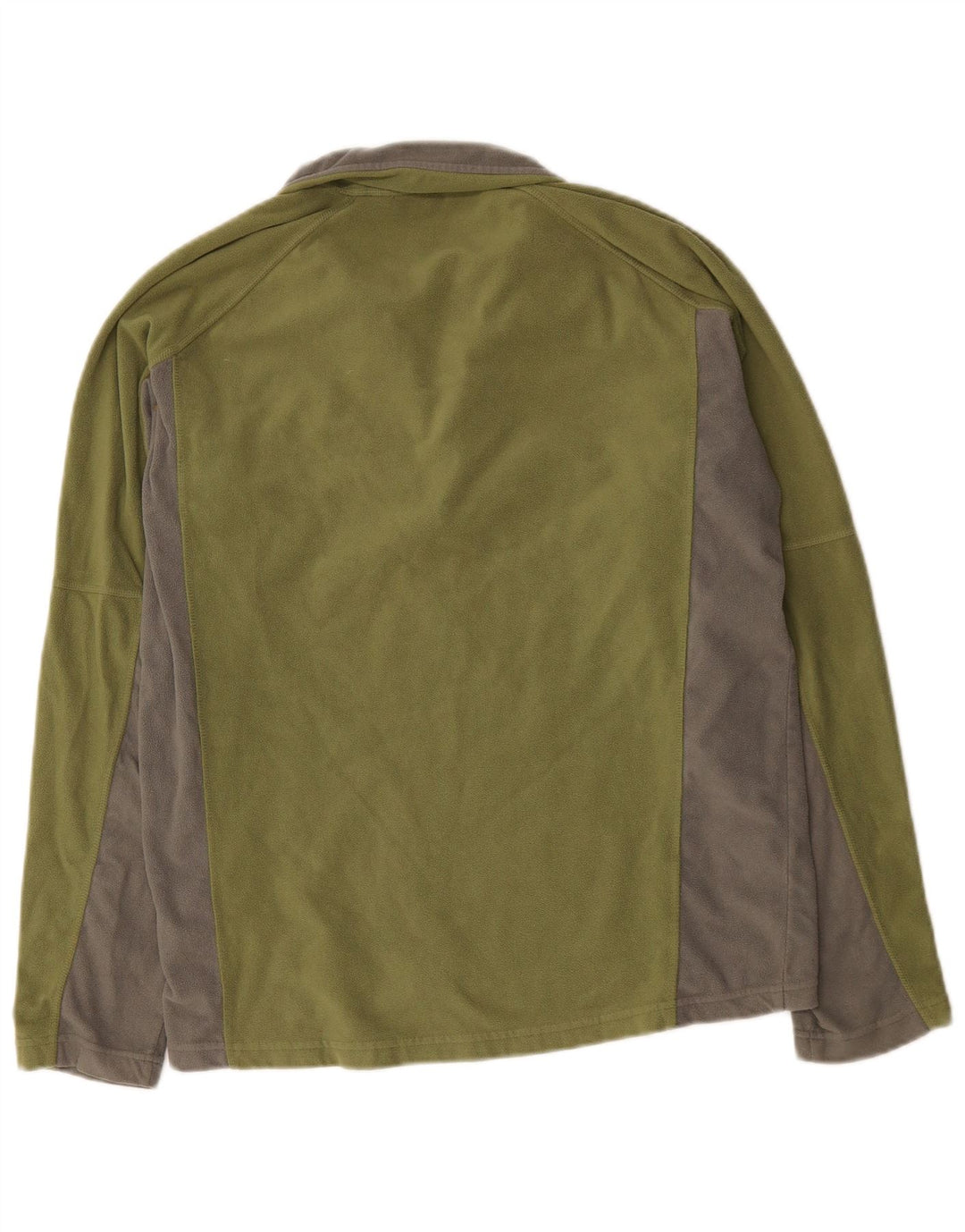 Berghaus Mens Zip Neck Fleece Jumper Medium Khaki Colourblock Polyester