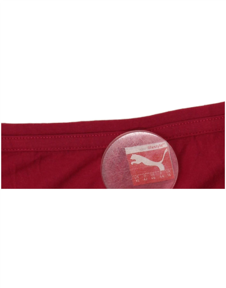 PUMA Womens Crop T-Shirt Top UK 16 Large  Pink