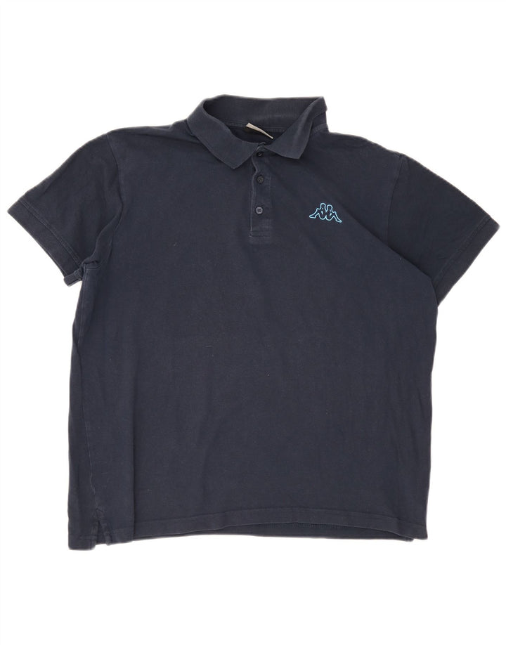 Kappa Mens Polo Shirt XL Navy Blue Cotton