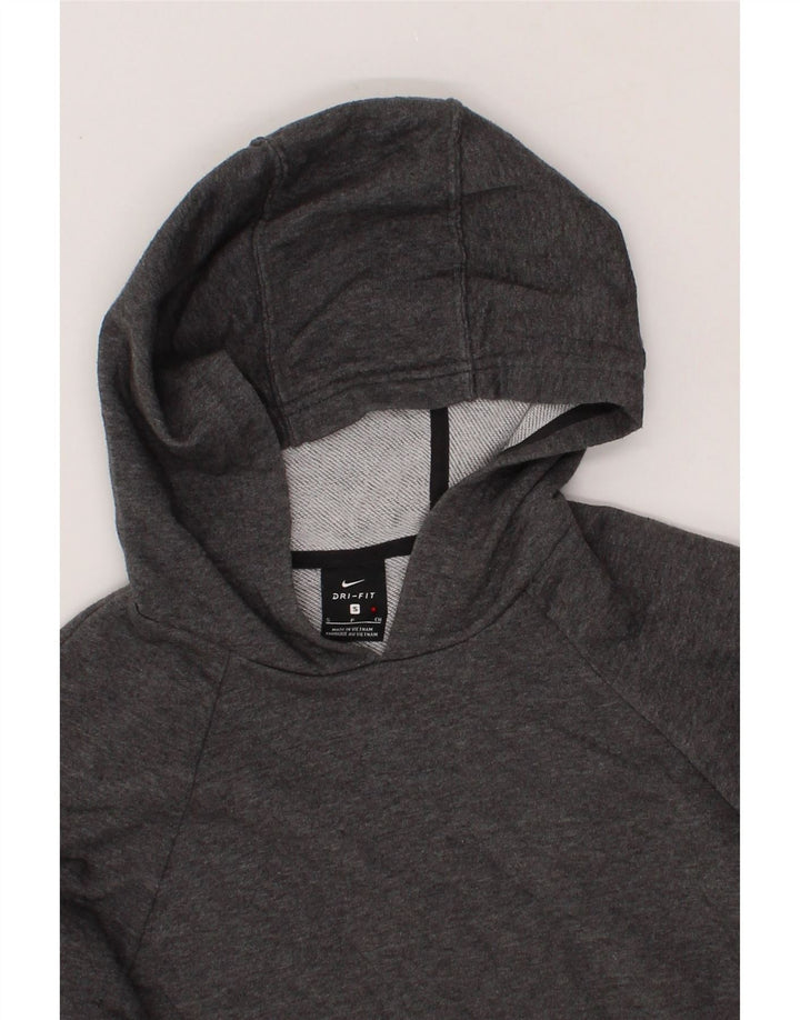 NIKE Mens Dri Fit Hoodie Jumper Small Grey Polyester Vintage Nike and Second-Hand Nike from Messina Hembry 