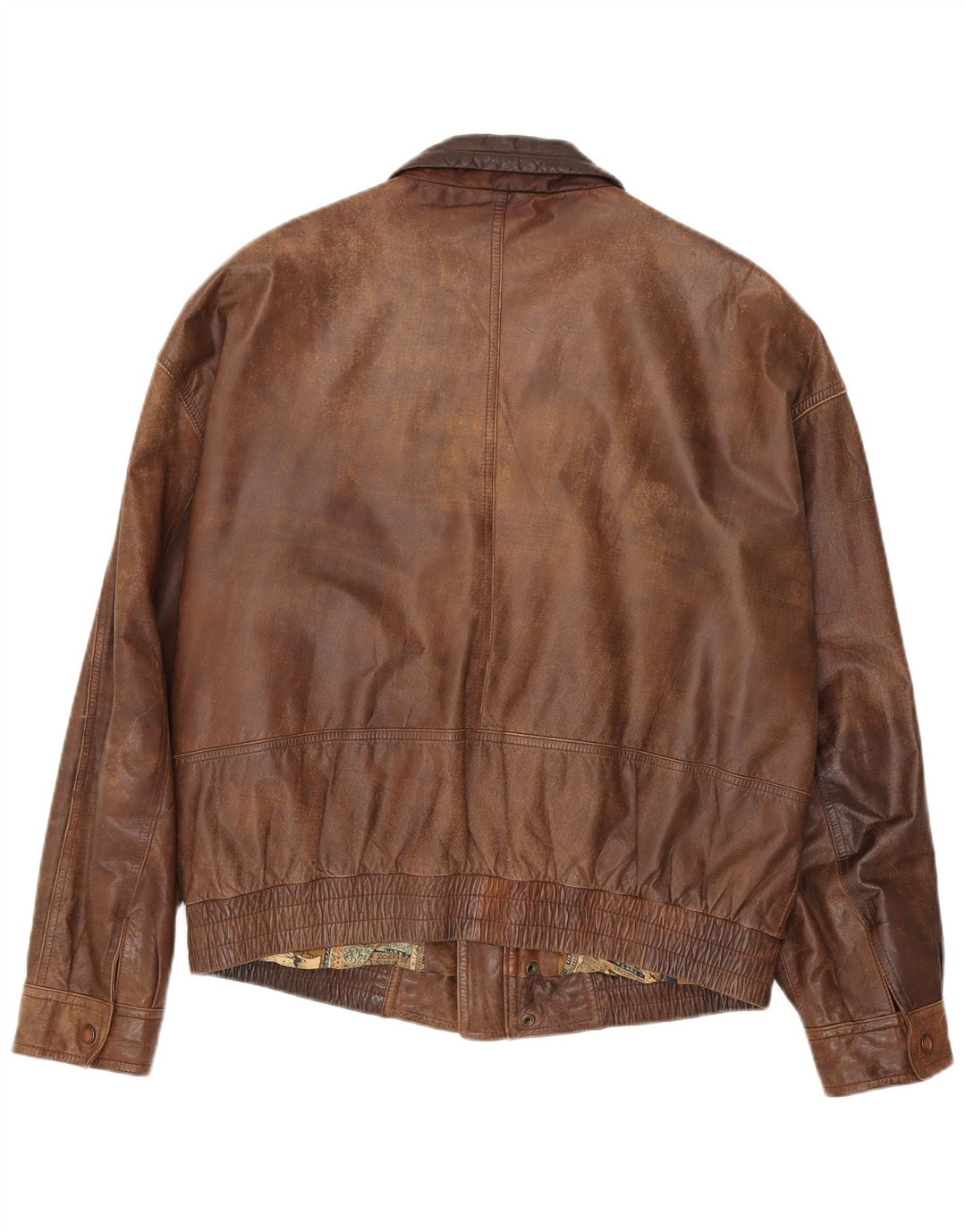Trapper Mens Leather Jacket IT 52 XL Brown