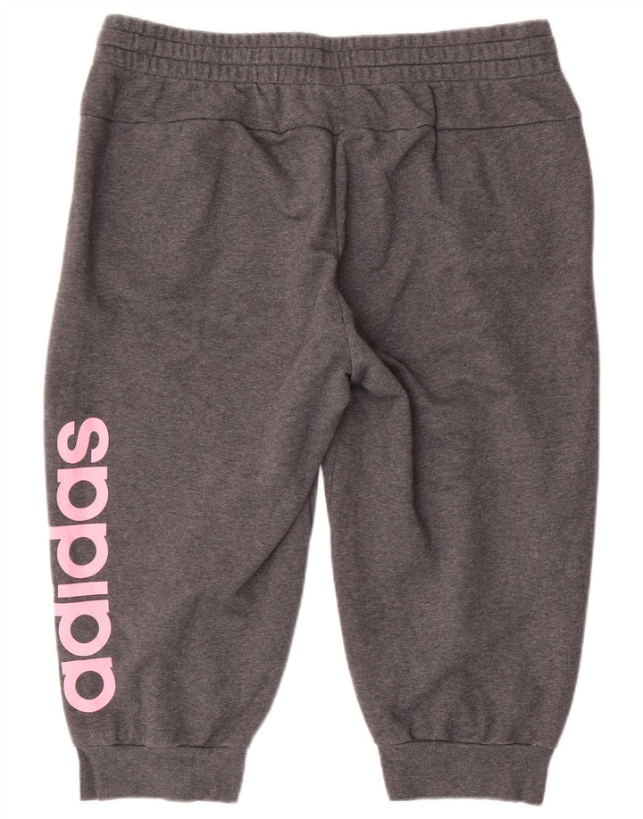 ADIDAS Womens Graphic Bermuda Sport Shorts UK 20/22 XL  Grey