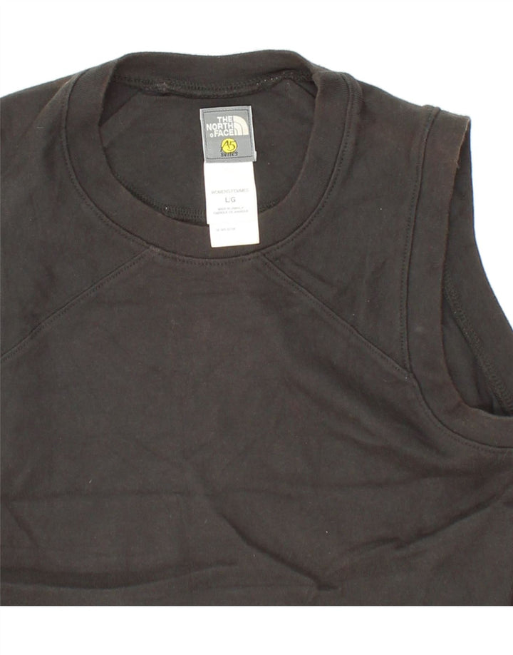 THE NORTH FACE Womens Vest Top UK 14 Large Black Cotton