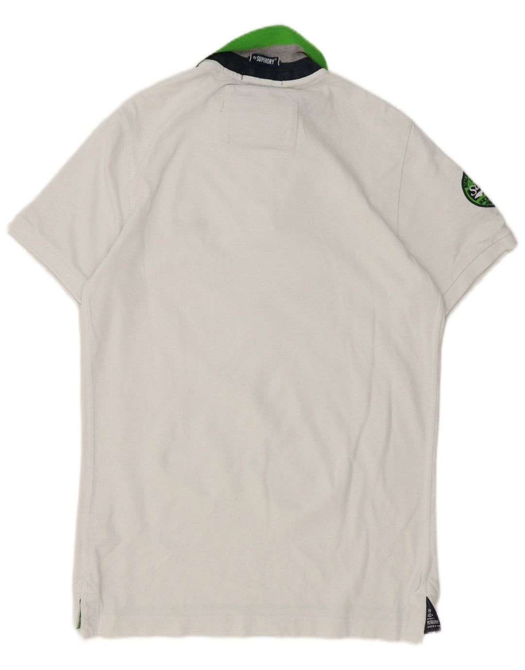 Superdry Mens Polo Shirt XL White Cotton