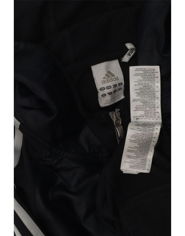 Adidas Womens Climalite Hooded Tracksuit Top Jacket UK 12 Medium Navy Blue