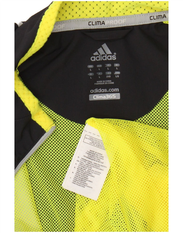 ADIDAS Mens Clima 365 Rain Jacket UK 40 Large Navy Blue Polyester