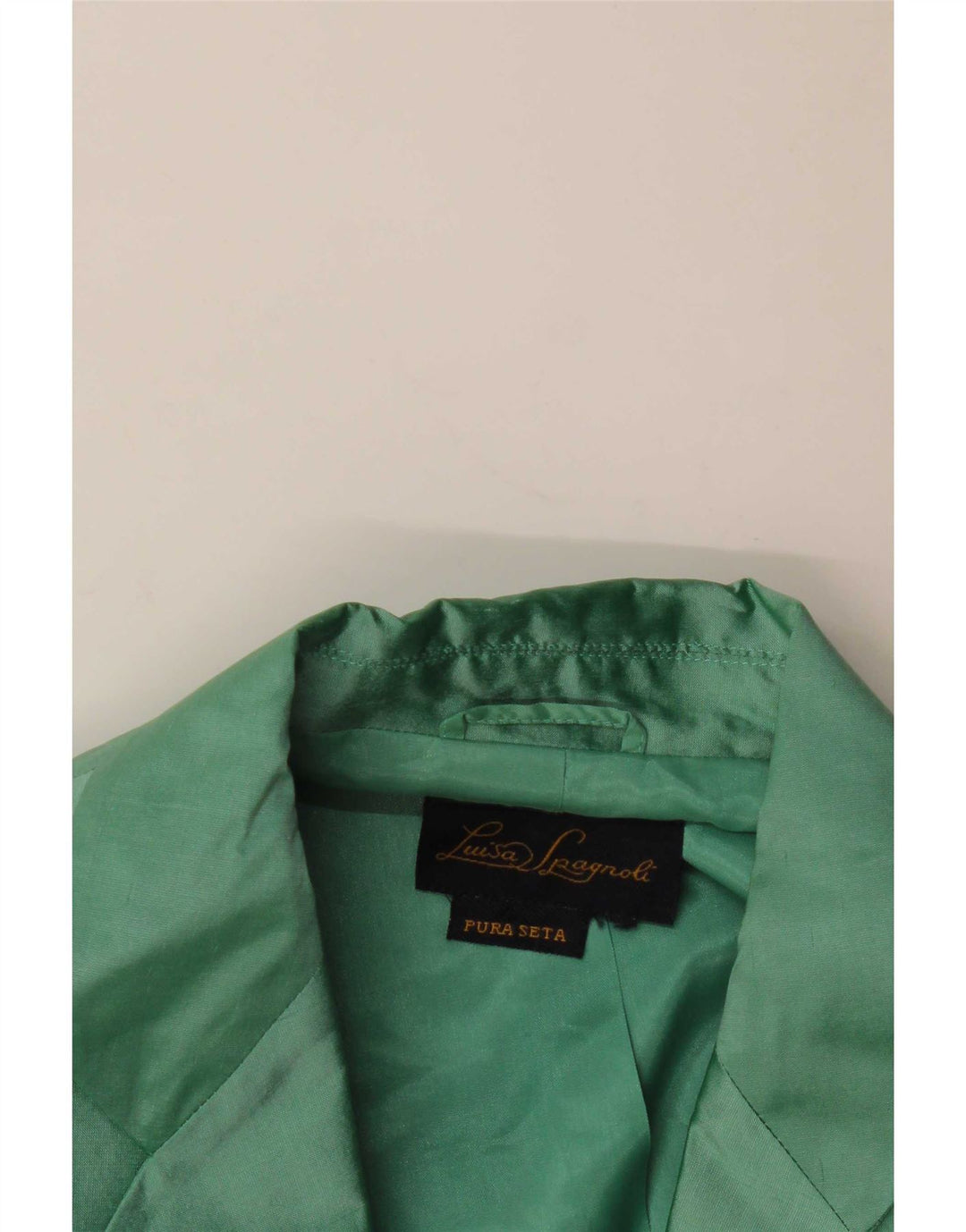 Luisa Spagnoli Womens 3 Button Blazer Jacket UK 14 Medium Green Silk