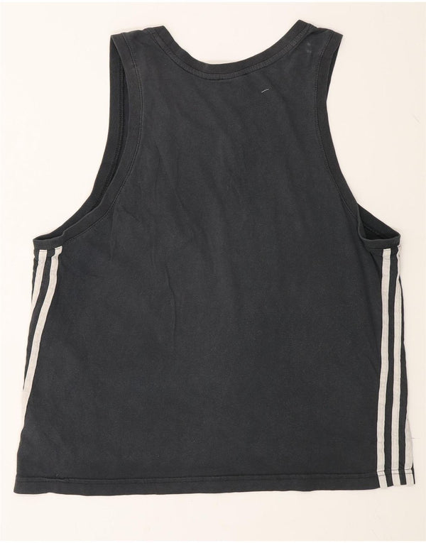 Adidas Mens Vest Top Large Black Cotton