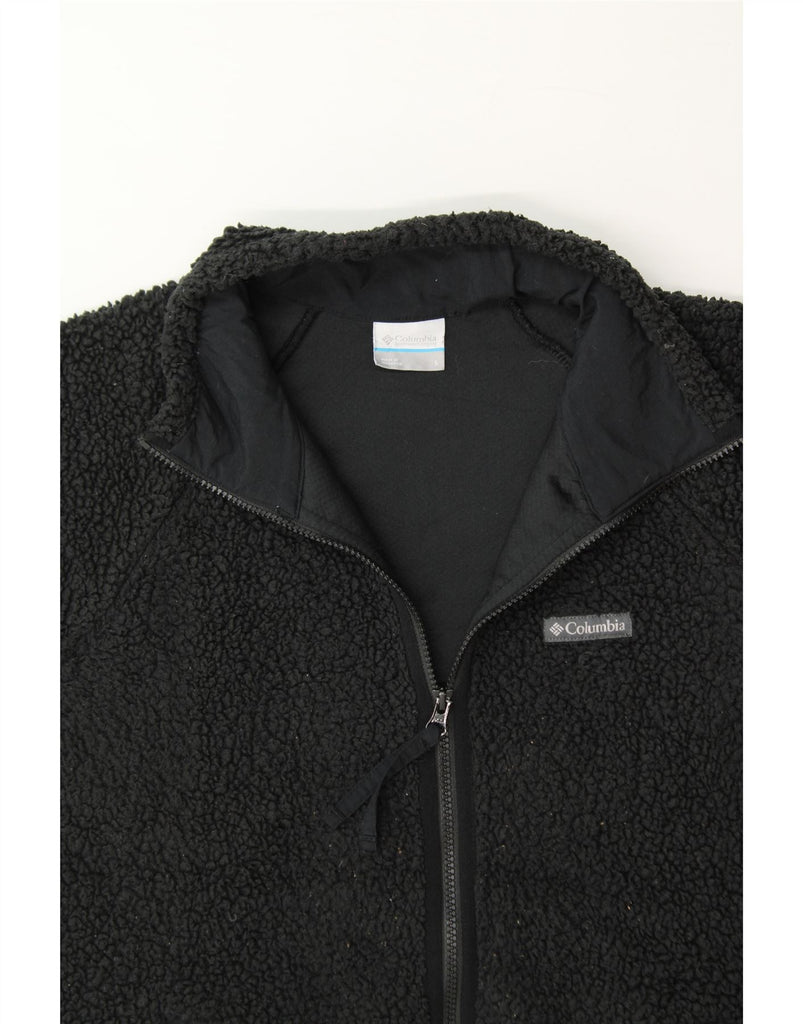 COLUMBIA Mens Fleece Jacket UK 36 Small Black Polyester Vintage Columbia and Second-Hand Columbia from Messina Hembry 