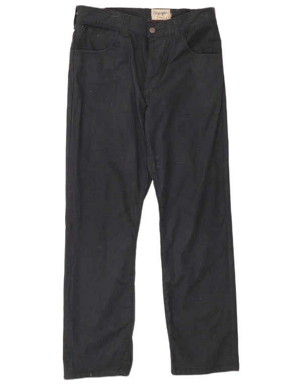 Wrangler Mens Texas Stretch Straight Jeans W32 L30 Black Cotton