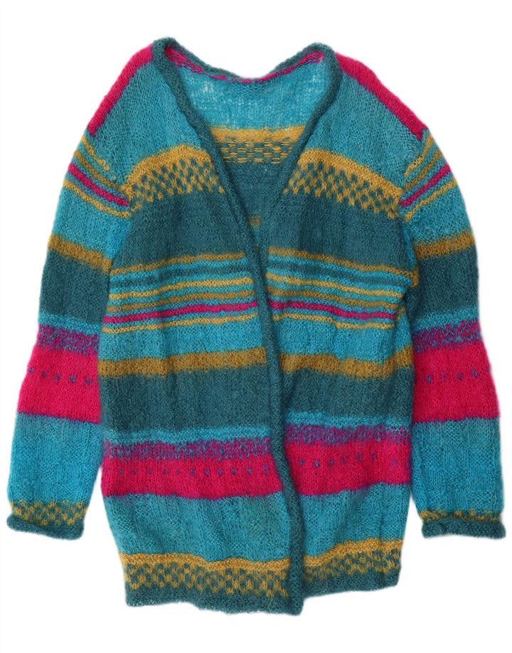 Vintage Womens Longline Cardigan Sweater UK 14 Medium Multicoloured