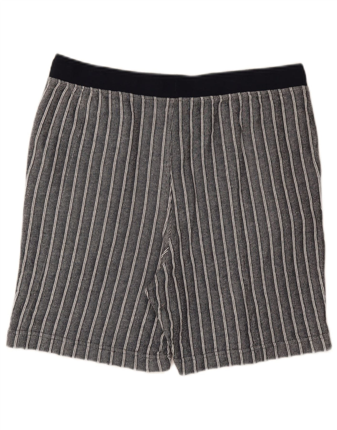 Marks & Spencer Mens Casual Shorts Large Navy Blue Striped Cotton