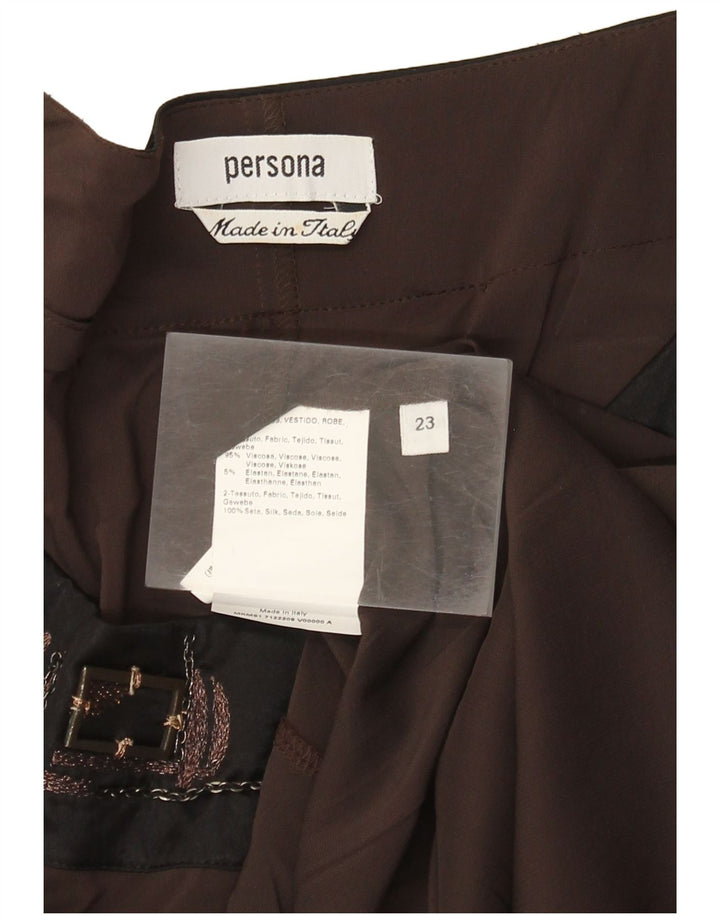 Persona Womens Blouse Top Size 23 Medium Brown Viscose