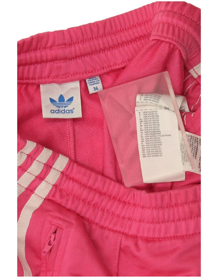 Adidas Womens Tracksuit Trousers EU 36 Small  Pink Polyester