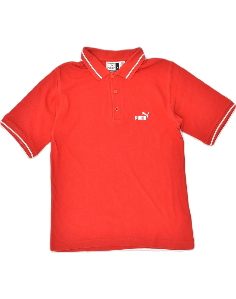 PUMA Mens Polo Shirt Medium Red Cotton | Vintage Puma | Thrift | Second-Hand Puma | Used Clothing | Messina Hembry 