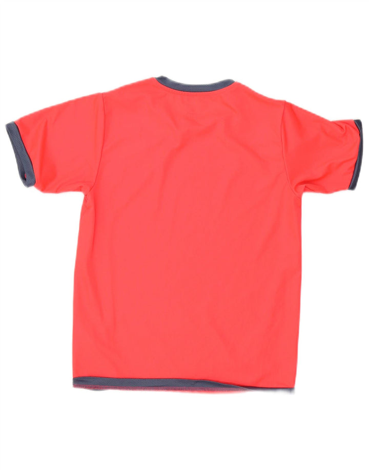 Puma Girls T-Shirt Top 9-10 Years Orange Colourblock Polyester