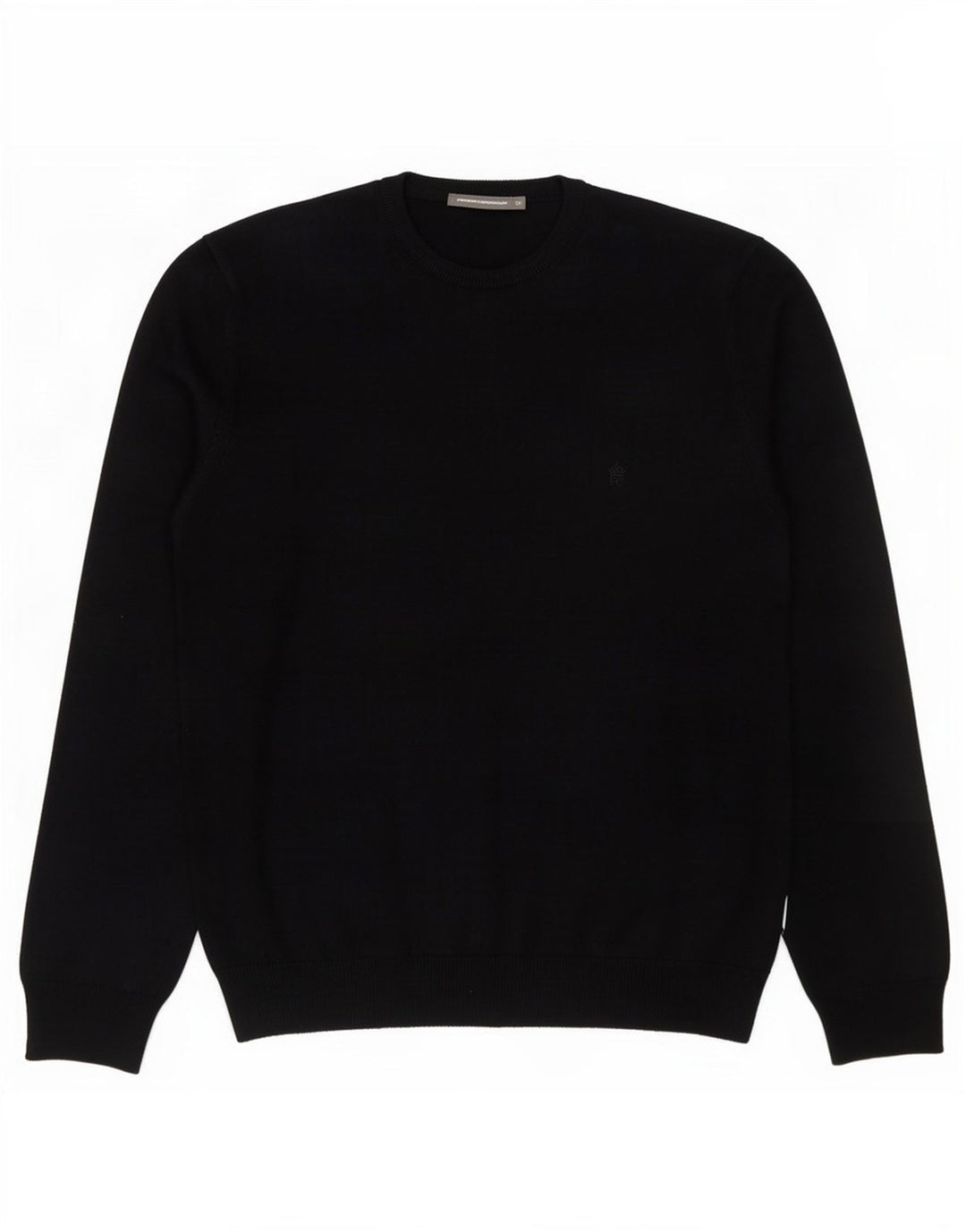 French Connection Mens Crew Neck Jumper Sweater Medium Navy Blue Acrylic