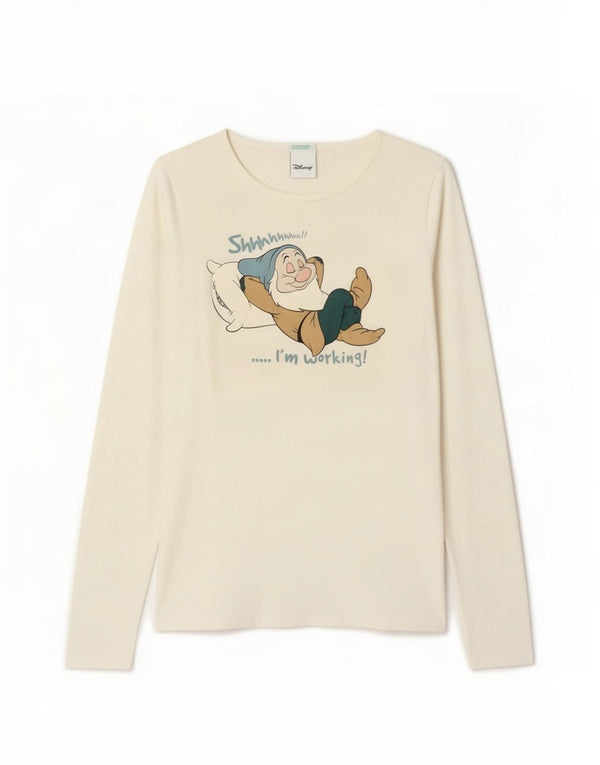 Benetton Girls Disney Graphic T-Shirt Top 9-10 Years Off White