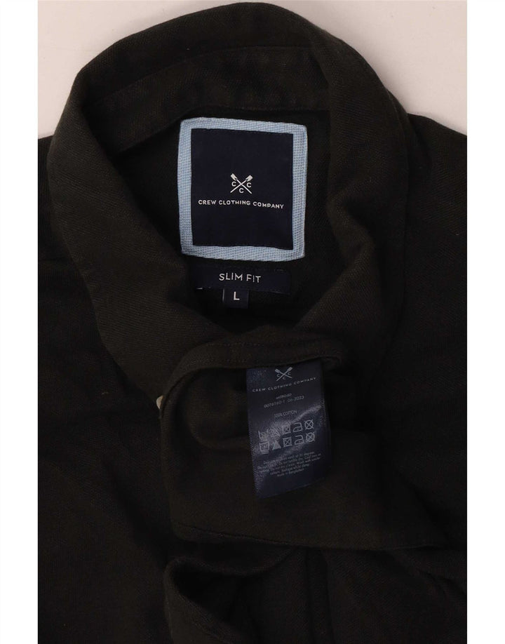 Crew Clothing Mens Slim Fit Shirt Large Black Cotton