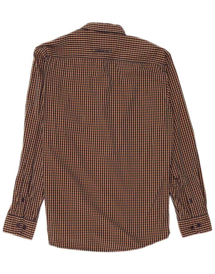 Camel Active Mens Regular Fit Shirt Medium Brown Gingham Cotton