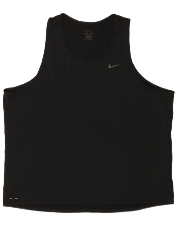Nike Mens Dri Fit Vest Top XL Black Polyester