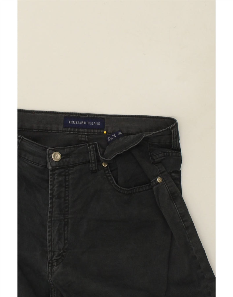 TRUSSARDI Womens Bootcut Jeans W34 L31  Black Cotton | Vintage Trussardi | Thrift | Second-Hand Trussardi | Used Clothing | Messina Hembry 