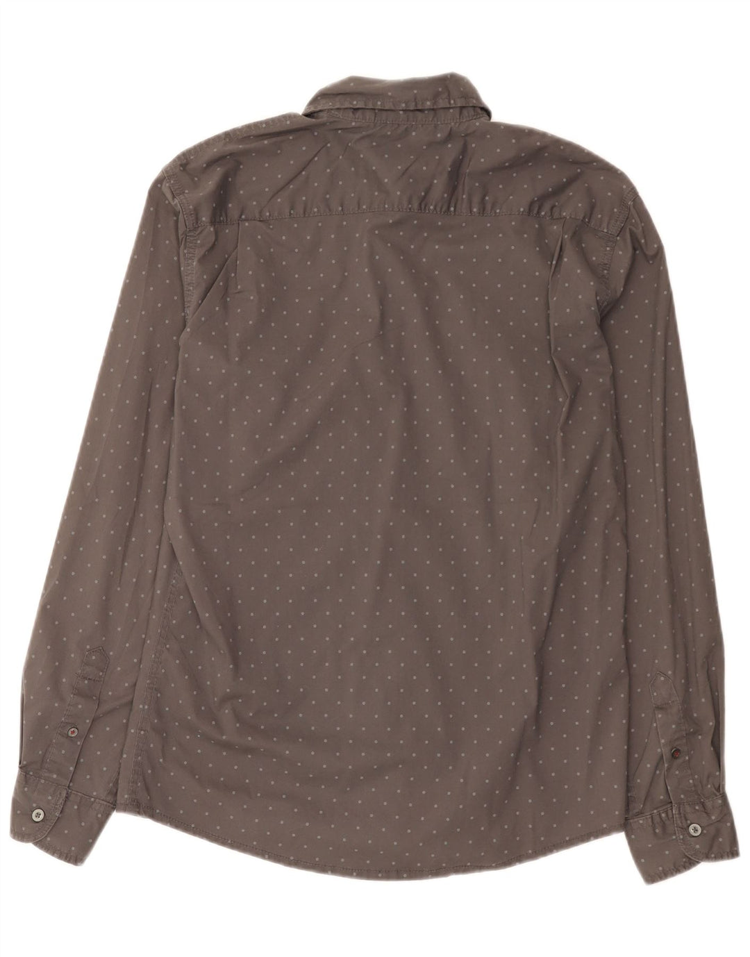 Wrangler Mens Shirt Medium Grey Spotted Cotton