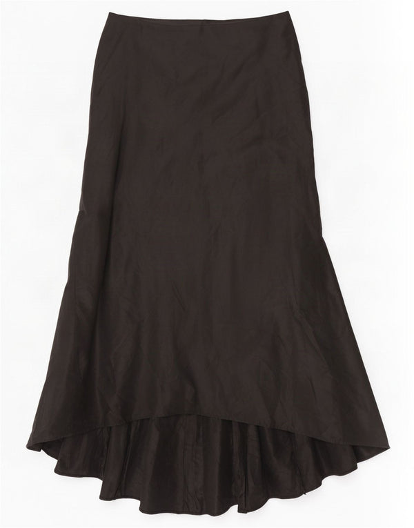 Luisa Spagnoli Womens High Waist Mermaid Skirt IT 48 XL W36 Black Silk
