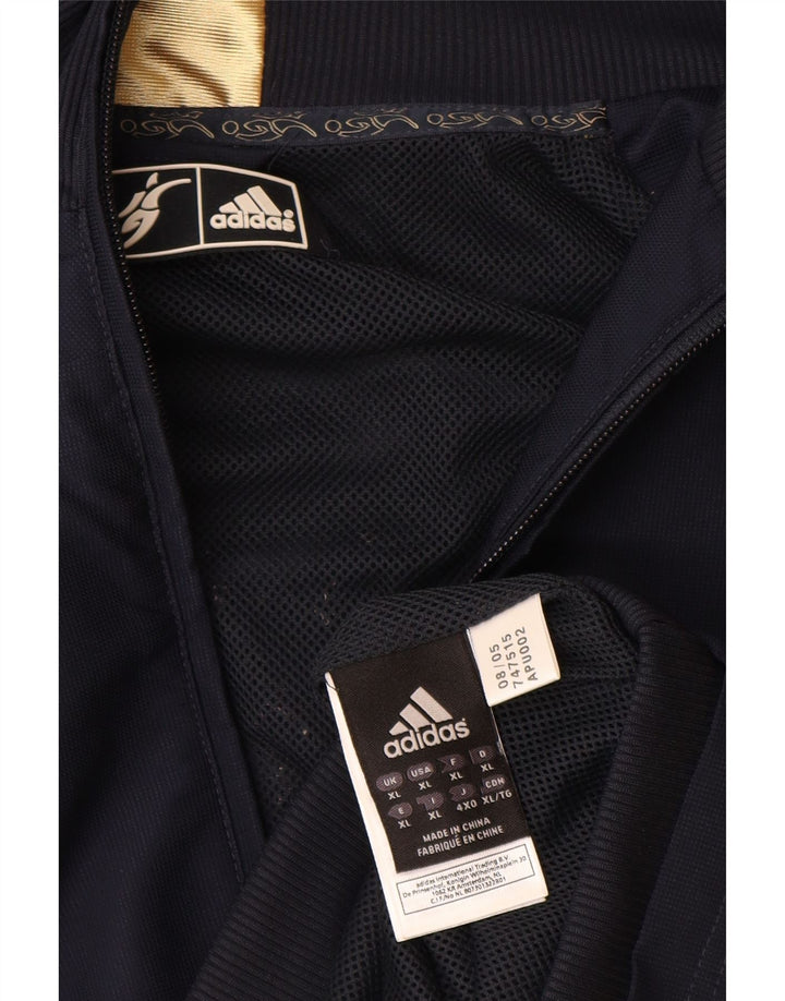 Adidas Mens Rain Jacket UK 42 XL Navy Blue Polyester
