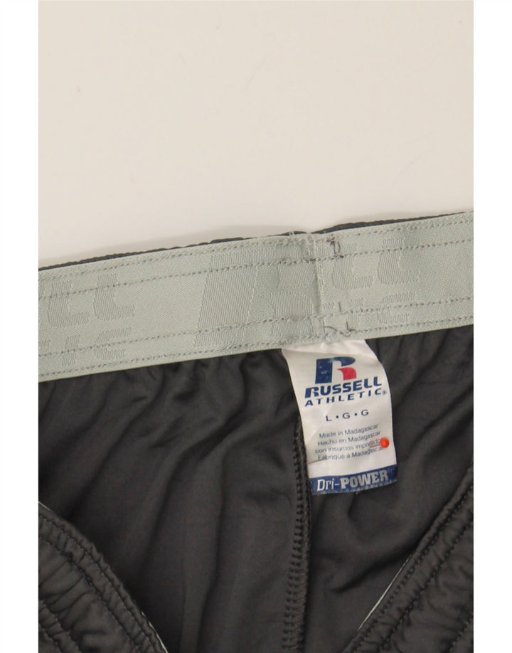 RUSSELL ATHLETIC Mens Dri-Power Sport Shorts Large  Grey Polyester Vintage Russell Athletic and Second-Hand Russell Athletic from Messina Hembry 