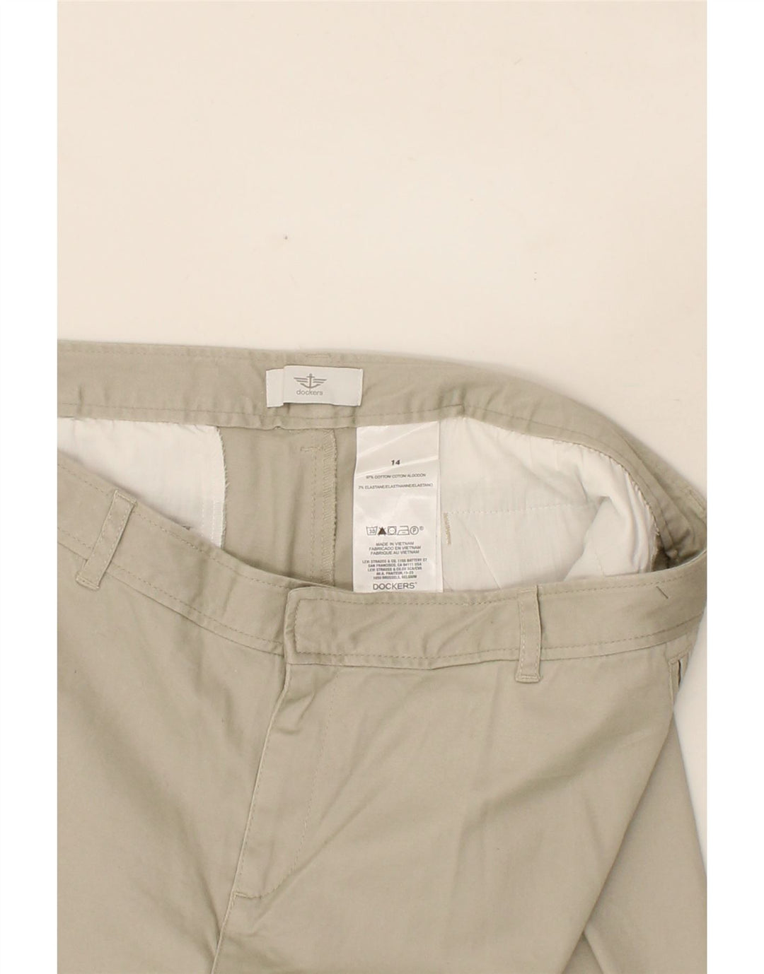 DOCKERS Womens Chino Shorts US 14 XL W34 Grey Cotton Vintage Dockers and Second-Hand Dockers from Messina Hembry 